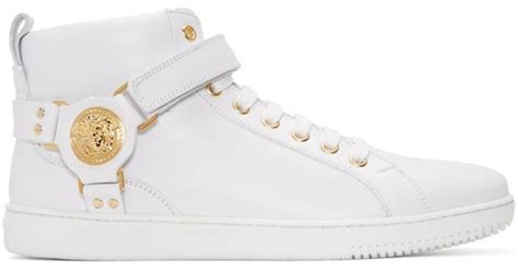 versus versace sneakers|Versace zipped high top sneakers.